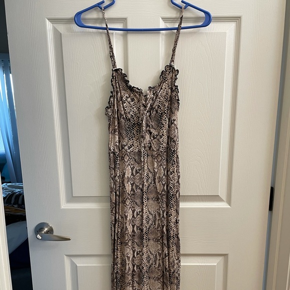 Crocodile Print Midi Dress - Picture 1 of 5